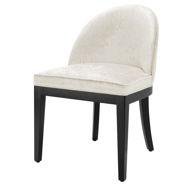 Стул Eichholtz Dining Chair Fallon Mirage off-white Белый Черный в Саратове | Loft Concept 