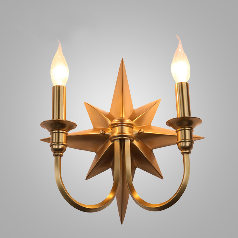 Бра Base Star Wall lamp Double Латунь в Саратове | Loft Concept 