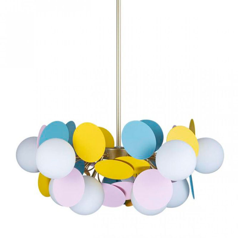 Люстра MATISSE Chandelier multicolor 10 ламп Мульти Золотой в Саратове | Loft Concept 