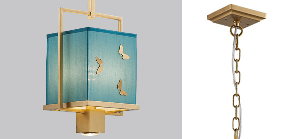 Светильник с бабочками Butterflies Blue Background Hanging lamp Светильник с бабочками Butterflies Blue Background Hanging lamp - Loft-Concept в Саратове