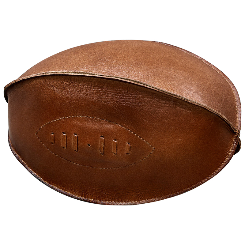 Аксессуар мяч для регби Leather Rugby Ball Коричневый в Саратове | Loft Concept 