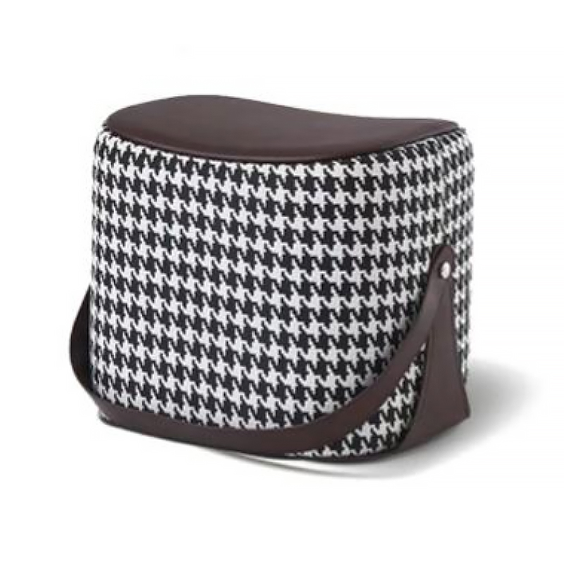 Пуф Langtry Pouf Black & White Коричневый Черно-белый Пуф Langtry Pouf Black & White Коричневый Черно-белый в Саратове | Loft Concept