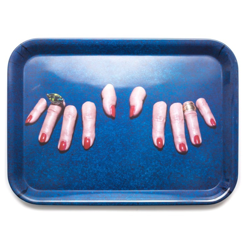 Поднос Seletti Tray Fingers Синий в Саратове | Loft Concept 