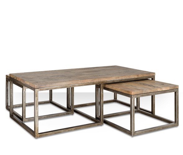 Журнальный стол Industrial Metal Rust Triple Table  в Саратове | Loft Concept 