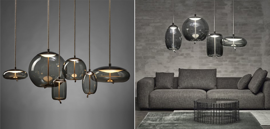 Подвесной светильник KNOT Small Gray glass Подвесной светильник KNOT Small Gray glass - Loft-Concept в Саратове