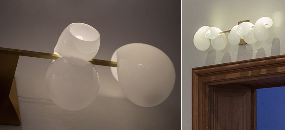 Бра White glass trap 5 Wall Lamp Бра White glass trap 5 Wall Lamp - Loft-Concept в Саратове