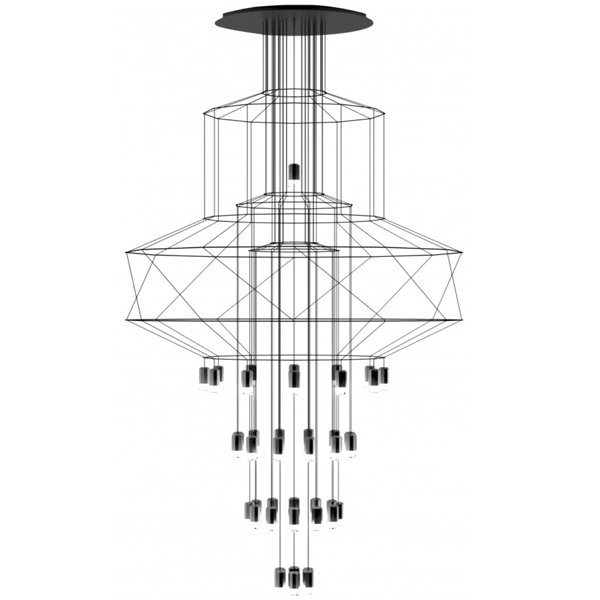 Люстра Wireflow Chandelier 0374 Suspension lamp Черный в Саратове | Loft Concept 