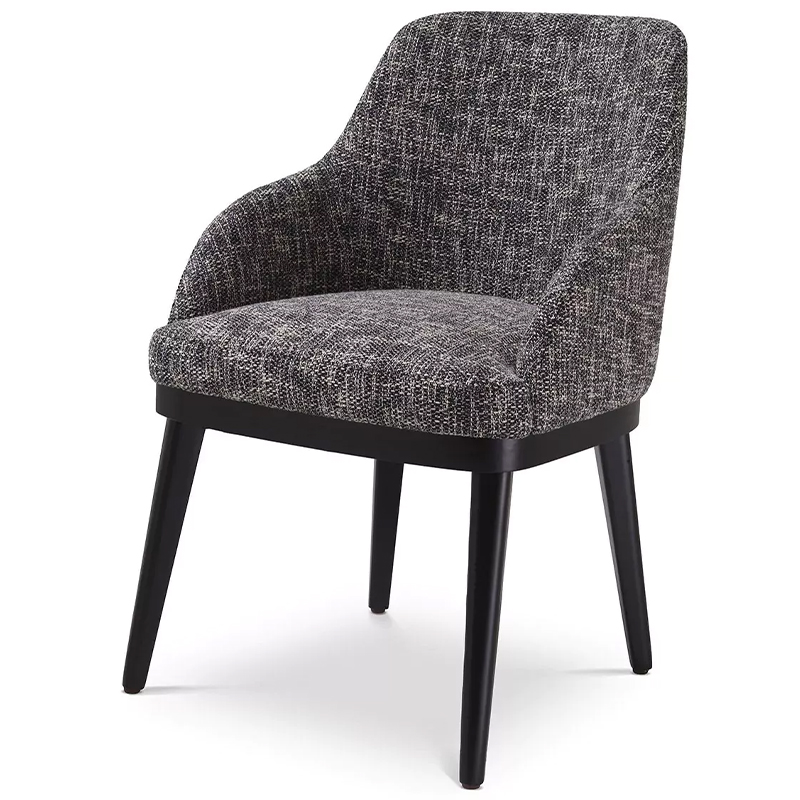 Стул Eichholtz Dining Chair Costa Cambon Black Серый Черный в Саратове | Loft Concept 