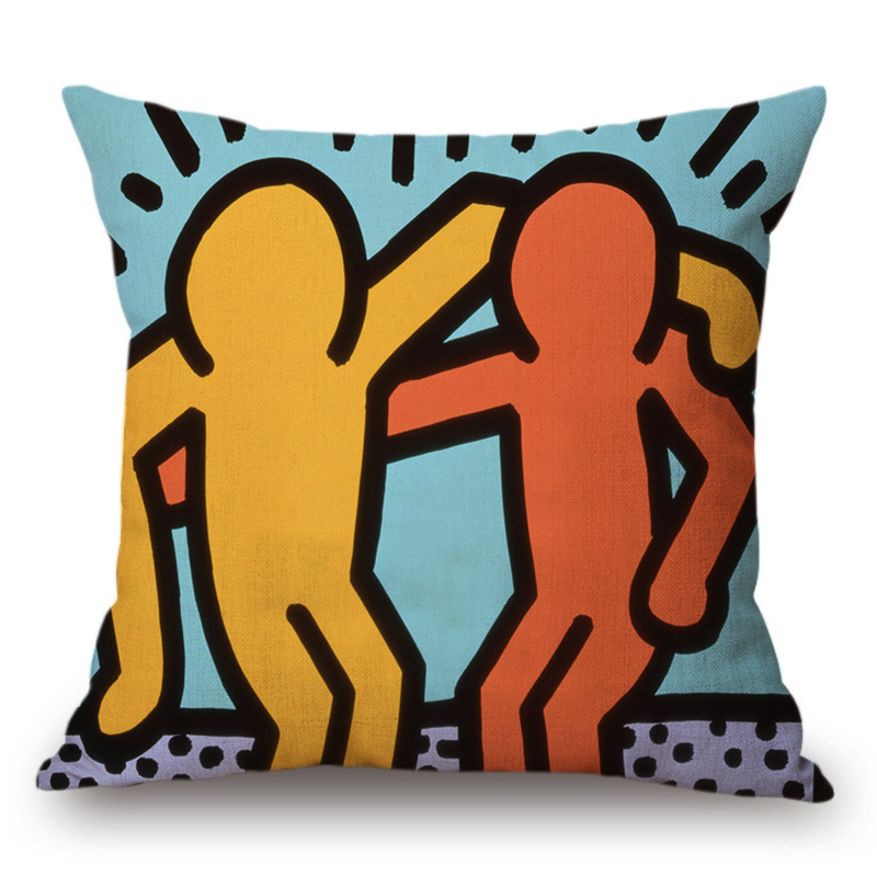 Подушка Keith Haring 6 Мульти Подушка Keith Haring 6 Мульти в Саратове | Loft Concept