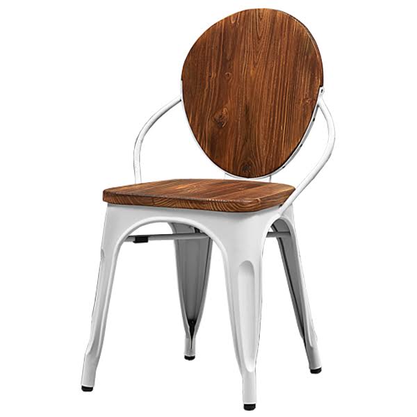 Стул Tolix chair Wooden White Дуб темный Белый Стул Tolix chair Wooden White Дуб темный Белый в Саратове | Loft Concept
