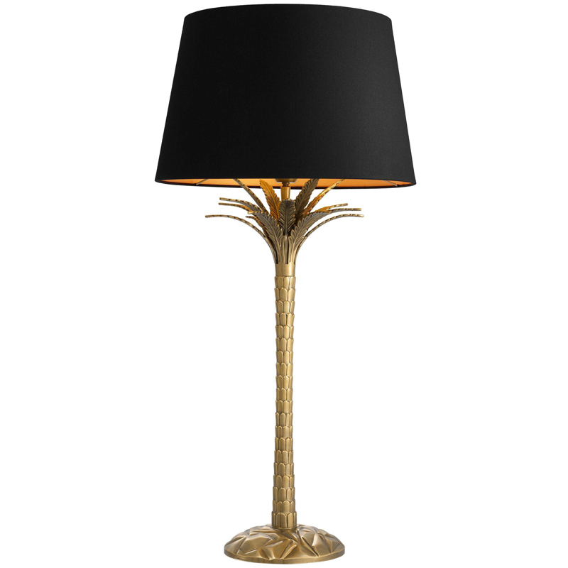 Настольная лампа Eichholtz Table Lamp Palm Harbor Латунь Черный в Саратове | Loft Concept 