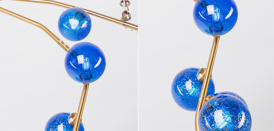 Люстра 8-GLOBE CHERRYBOMB CHANDELIER blue Люстра 8-GLOBE CHERRYBOMB CHANDELIER blue - Loft-Concept в Саратове