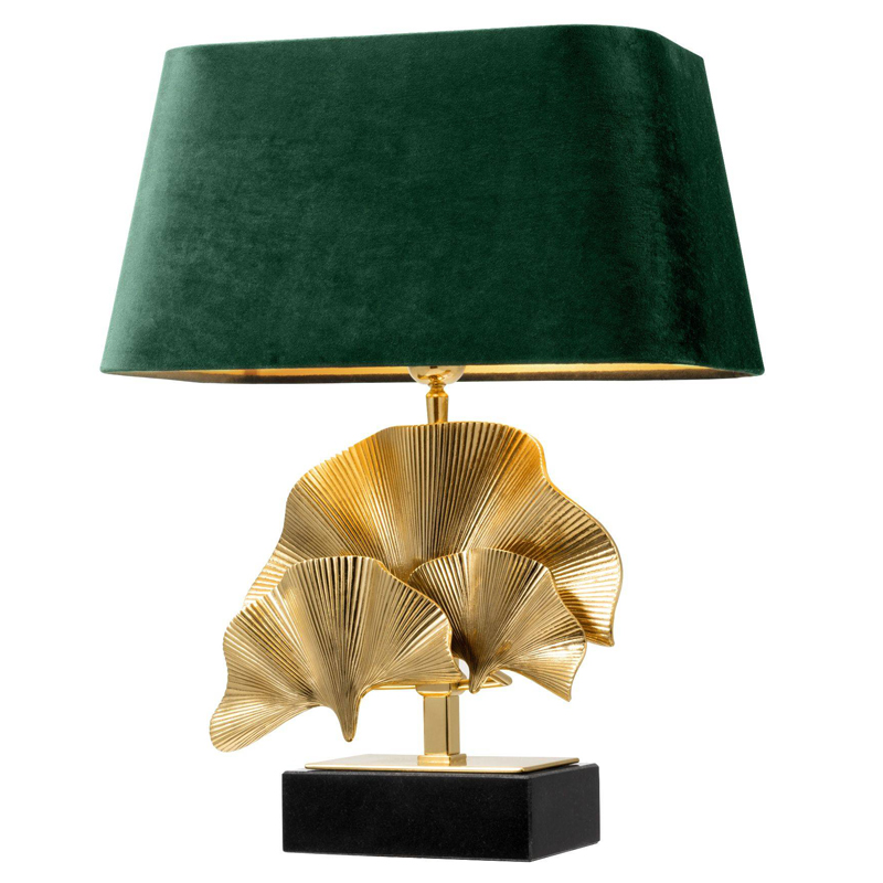 Настольная лампа Eichholtz Table Lamp Olivier green Латунь Черный Зеленый в Саратове | Loft Concept 