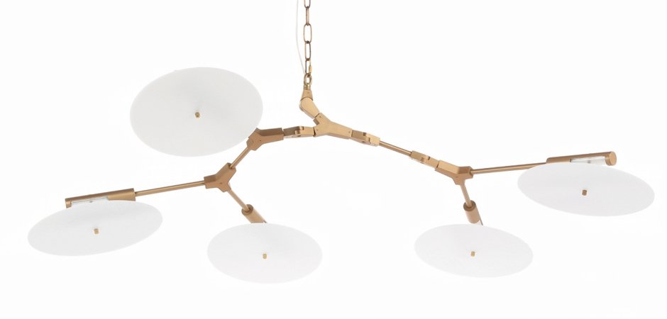 Люстра White Disc 5 ламп Люстра White Disc 5 ламп - Loft-Concept в Саратове