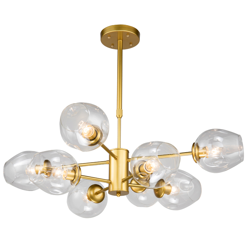 Люстра Branching Bubble Chandelier gold 8 Глянцевое золото Прозрачный Люстра Branching Bubble Chandelier gold 8 Глянцевое золото Прозрачный в Саратове | Loft Concept