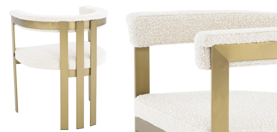 Стул Eichholtz Dining Chair Clubhouse boucle cream Стул Eichholtz Dining Chair Clubhouse boucle cream - Loft-Concept в Саратове
