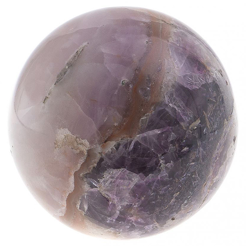 Шар декоративный из натурального камня Флюорит Natural Stone Spheres 9.5 см Сиреневый Розовый в Саратове | Loft Concept 