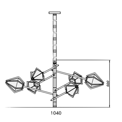 Люстра HARLOW Spoke Chandelier Gabriel Scott в Саратове