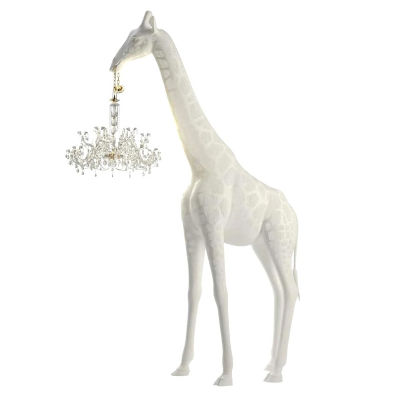 Торшер белый жираф в натуральную величину White Giraffe Lamp large size Белый Торшер белый жираф в натуральную величину White Giraffe Lamp large size Белый в Саратове | Loft Concept