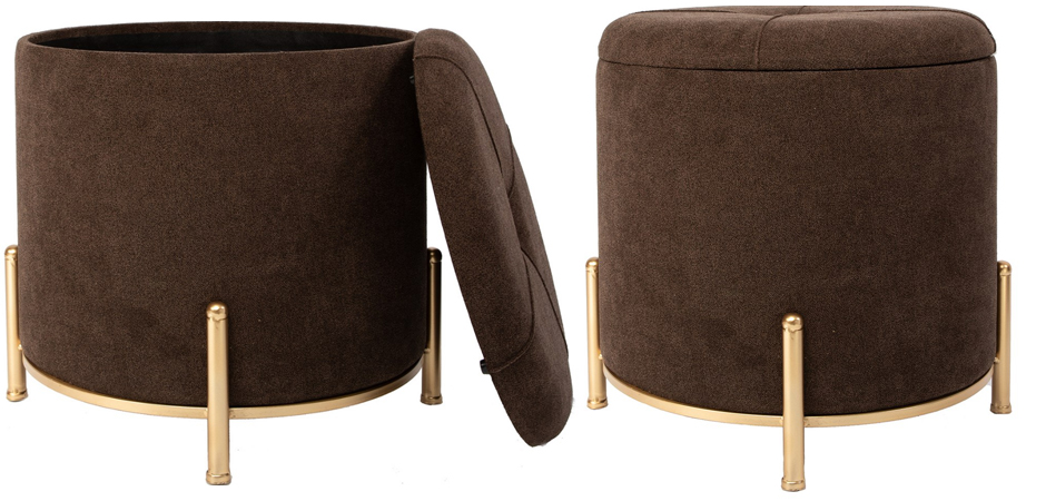 Пуф Gold Legs коричневый Пуф Gold Legs коричневый - Loft-Concept в Саратове