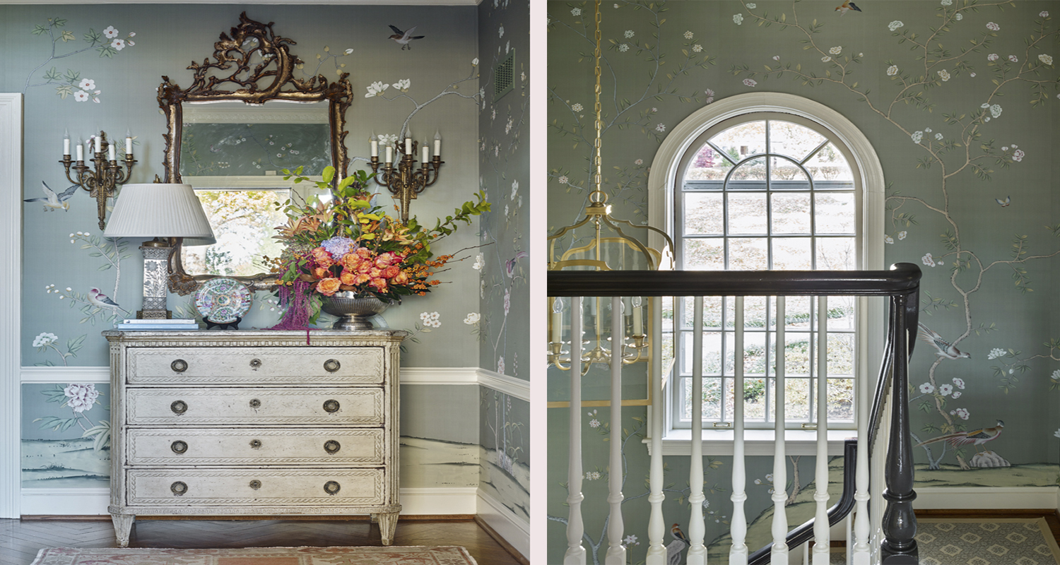 Обои ручная роспись Badminton Blue Grey - фото №1