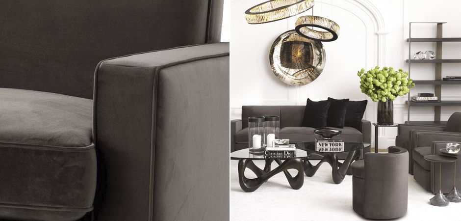 Диван Eichholtz Sofa Edmond grey Диван Eichholtz Sofa Edmond grey - Loft-Concept в Саратове