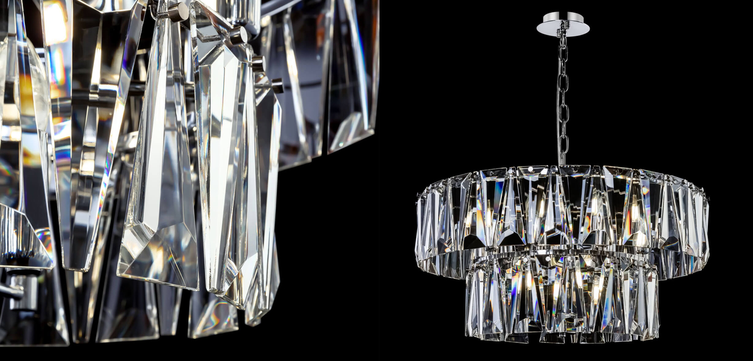 Люстра Ruby Crystal Chandelier Chrome 68 - фото