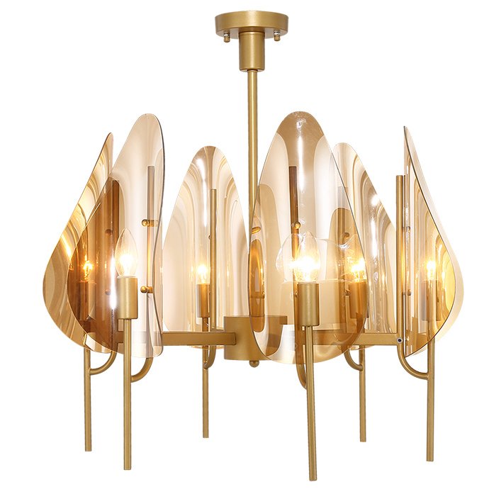 Люстра Chandelier Max Ingrand Fontana Arte Amber glass Золотой Янтарь (Amber) в Саратове | Loft Concept 