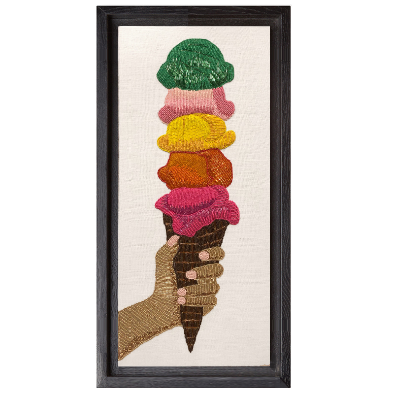 Панно Jonathan Adler ICE CREAM BEADED WALL ART Мульти в Саратове | Loft Concept 