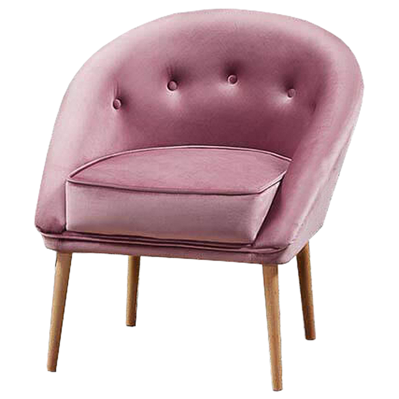 Кресло Gwyn Chair pink Розовый Древесина в Саратове | Loft Concept 