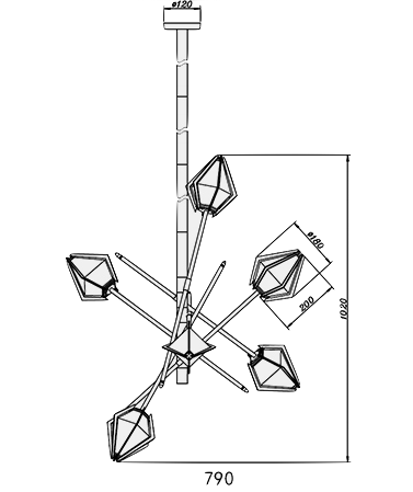 Люстра HARLOW Small Chandelier Gabriel Scott в Саратове