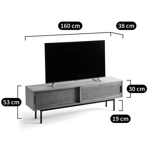 ТВ-тумба с плетеным декором Tate Wicker TV Stand в Саратове