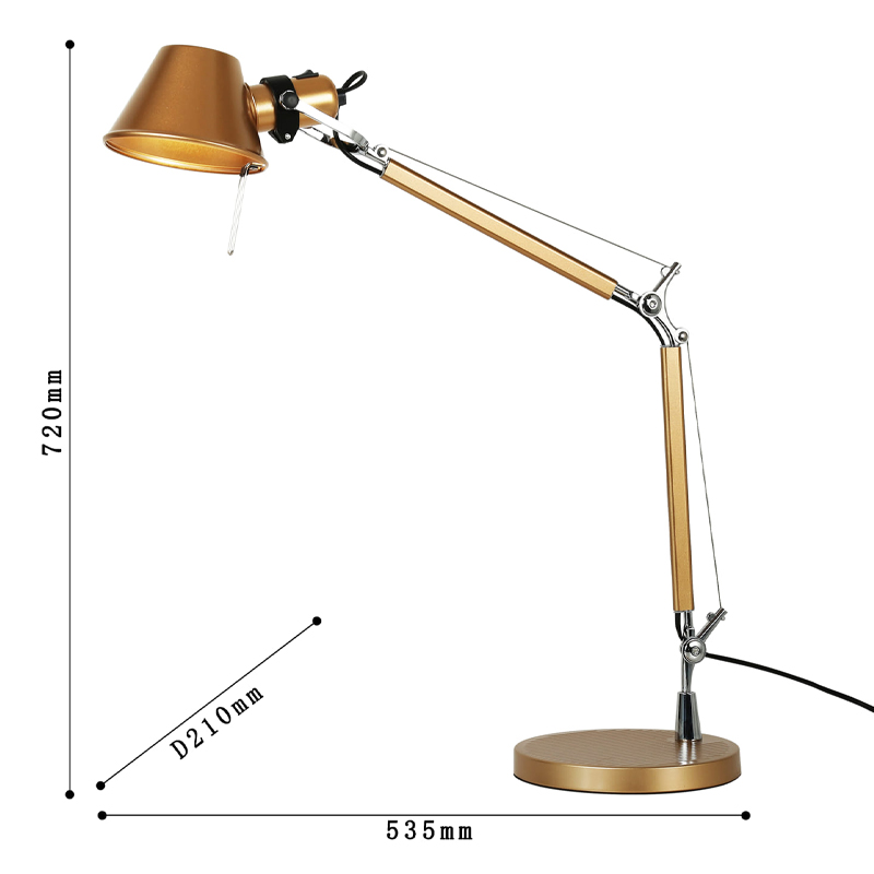 Настольная лампа золотого цвета Artemide в Саратове