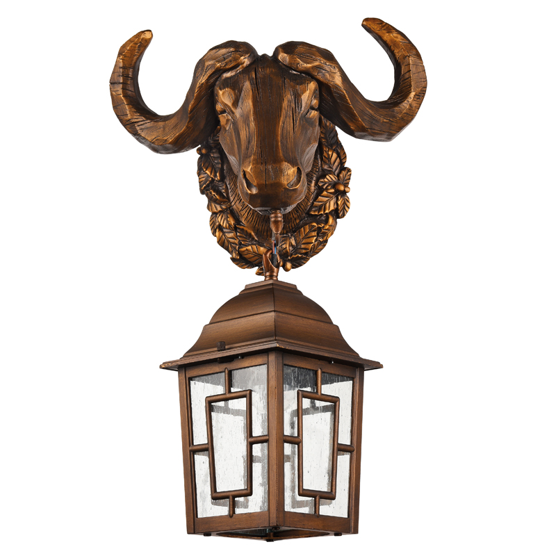 Уличный светильник Bull Lantern Коричневый винтаж Прозрачное Стекло Уличный светильник Bull Lantern Коричневый винтаж Прозрачное Стекло в Саратове | Loft Concept