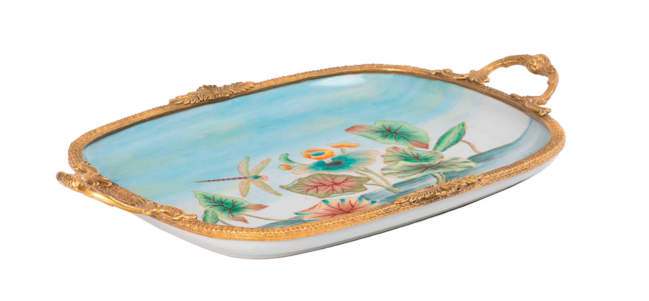 Поднос фарфоровый с орнаментом Jane - фото