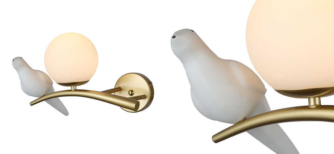 Бра с белой птицей Provence Bird - фото