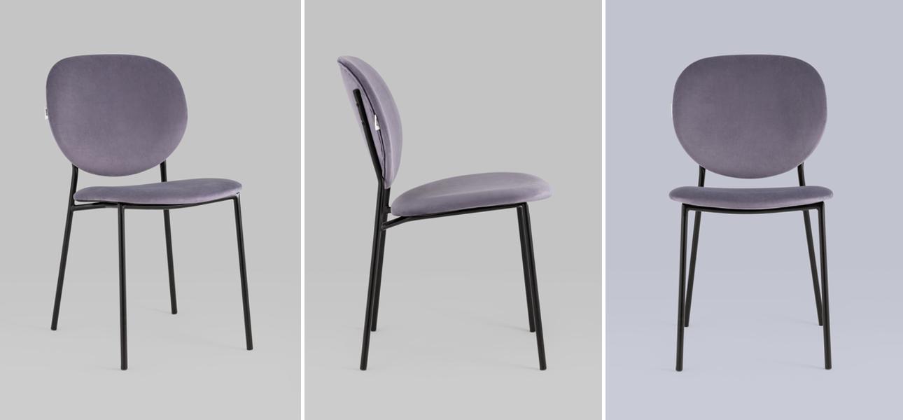 Стул Stanley Chair Пыльно-Сиреневый Велюр - фото