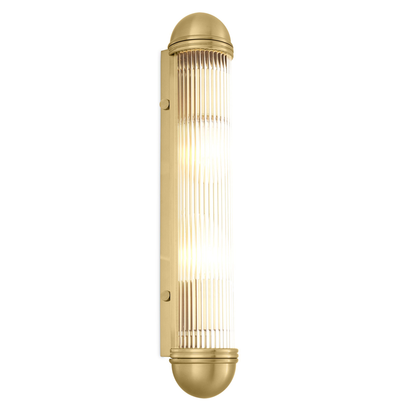 Бра Eichholtz Wall Lamp Auburn Brass Латунь Античная полированная Прозрачный в Саратове | Loft Concept 