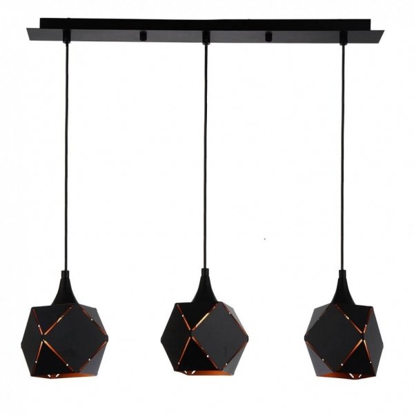 Подвесной светильник Volume Square Pendant 3 Черный в Саратове | Loft Concept 