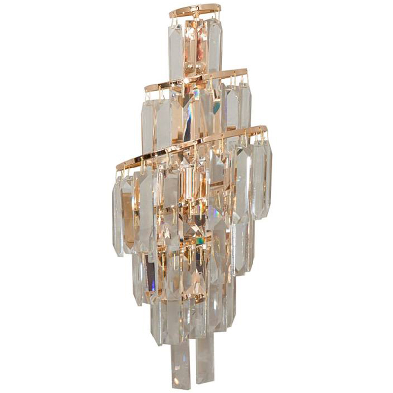 Бра Odeon Cascade Wall Lamp Gold 38 Прозрачное Стекло Золотой в Саратове | Loft Concept 