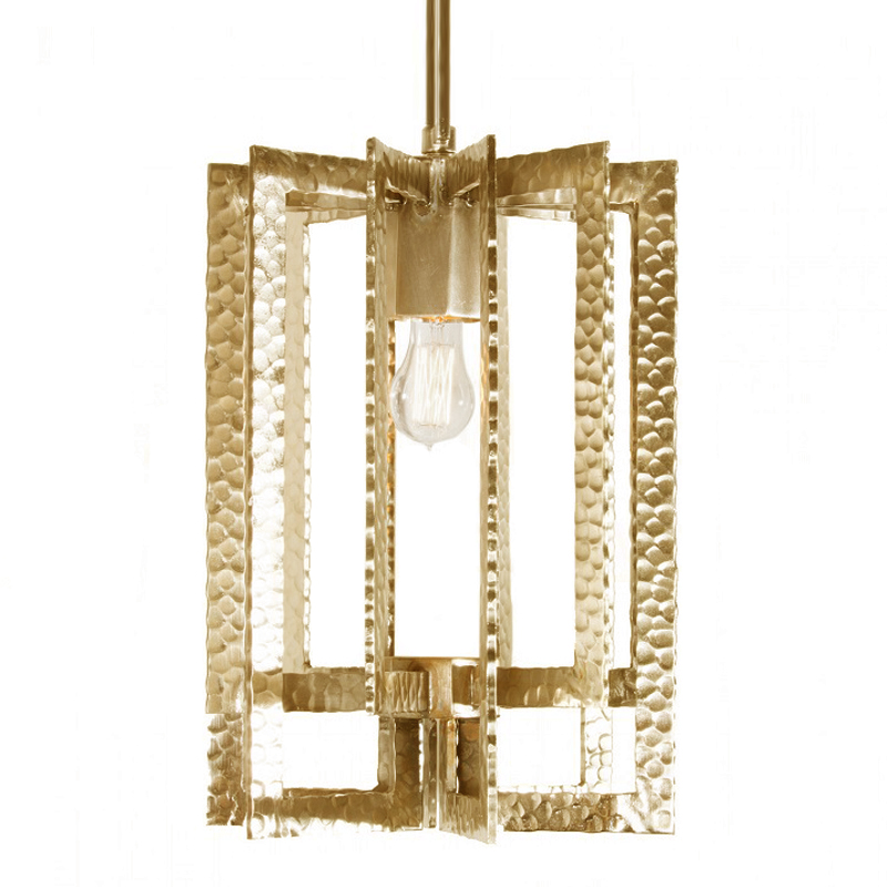 Подвесной Светильник Textured Cage Pendant Lamp gold Латунь в Саратове | Loft Concept 