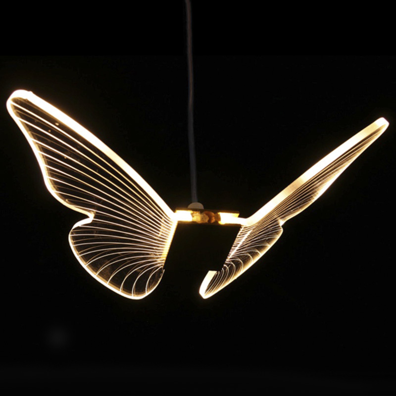 Butterfly Pendant Lamp D Глянцевое золото Прозрачный в Саратове | Loft Concept 