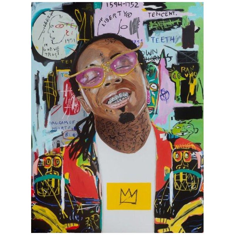 Картина King Weezy with Basquiat Jacket and Background Мульти Картина King Weezy with Basquiat Jacket and Background Мульти в Саратове | Loft Concept