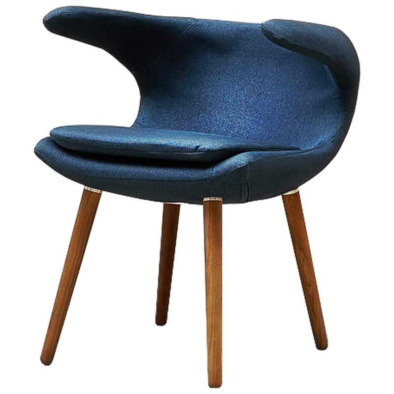 Стул Roidh Stool blue Синий Коричневый в Саратове | Loft Concept 