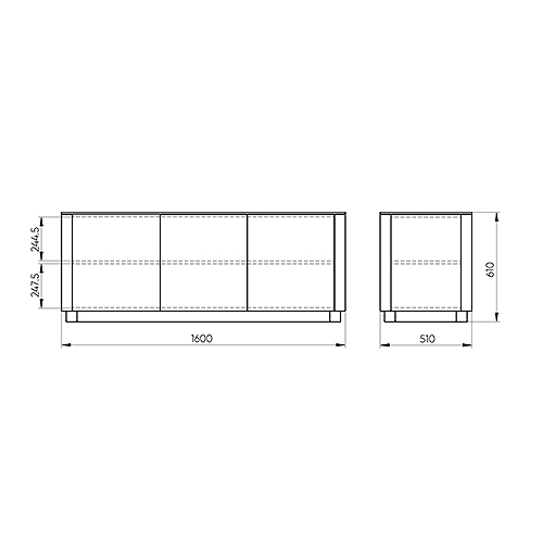 Тумба молочного цвета с 3-мя дверцами Tammi  в Саратове