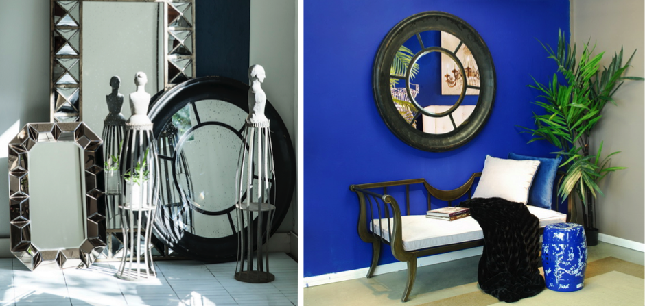 Зеркало настенное состаренное Black Round Window Зеркало настенное состаренное Black Round Window - Loft-Concept в Саратове
