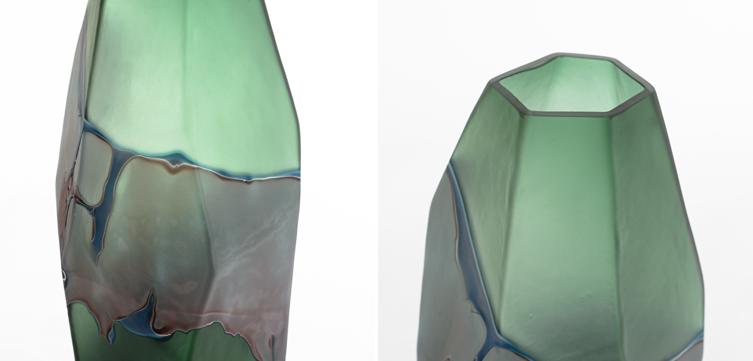 Ваза Polygonal Vase green - фото