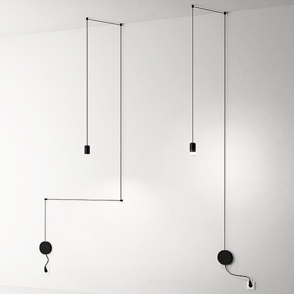 Vibia Wireflow Free-Form 0347 pendant lamp Черный в Саратове | Loft Concept 