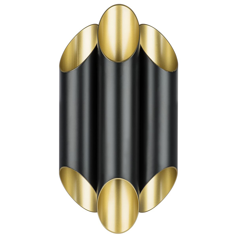 Бра Garbi Trio Black Pipe Organ Sconce Черный Золотой в Саратове | Loft Concept 