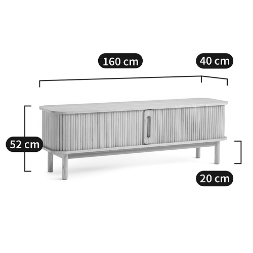 ТВ-тумба с двумя раздвижными дверцами Toinette Light TV Stand в Саратове